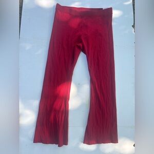 Pink Burgundy Rib Fabric Flare leggings,Women size XXL New, Victoria Secret